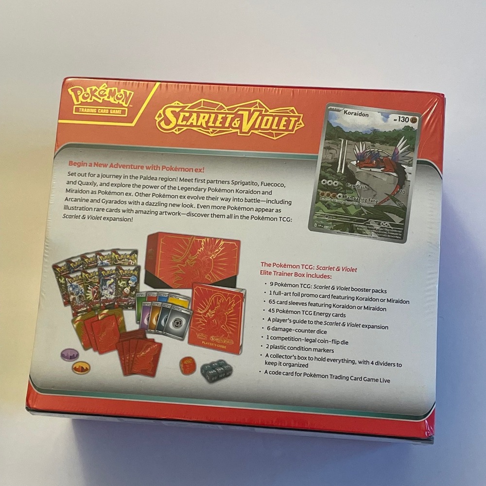 Pokemon TCG Scarlet & Violet Base Set Elite Trainer Box ETB Koraidon Sealed NEW - Picture 3 of 6